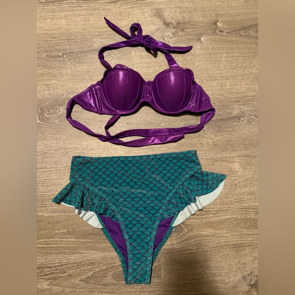 Ariel The Little Mermaid Princess Disney Mermaid Bikini Swimsuit Bathing Suit